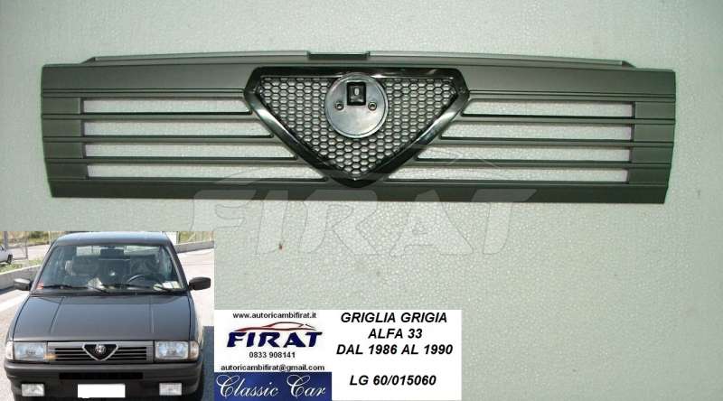 GRIGLIA ALFA 33 86 - 90 GRIGIA GRIGLIA ALFA 33 86 - 90 GRIGIA
